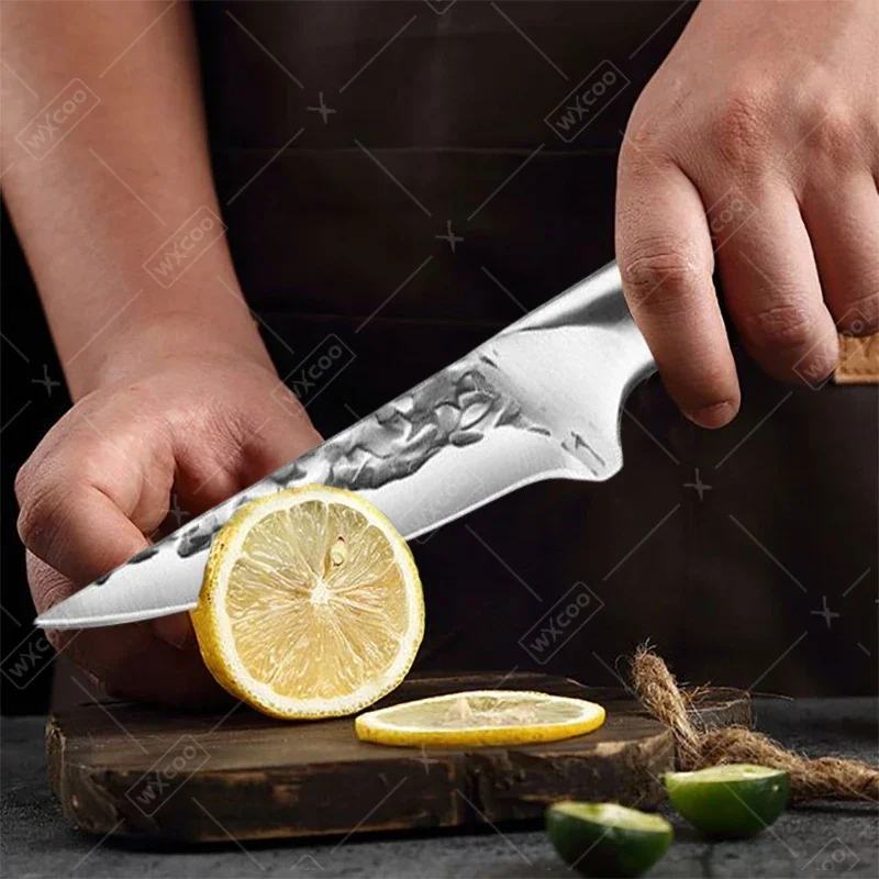 WXCOO Multifunctional Boning knife Kitchen Accessories Meat Cleaver Hand-forged Slaughter Knife Pig-Killing Knife Wooden Handle