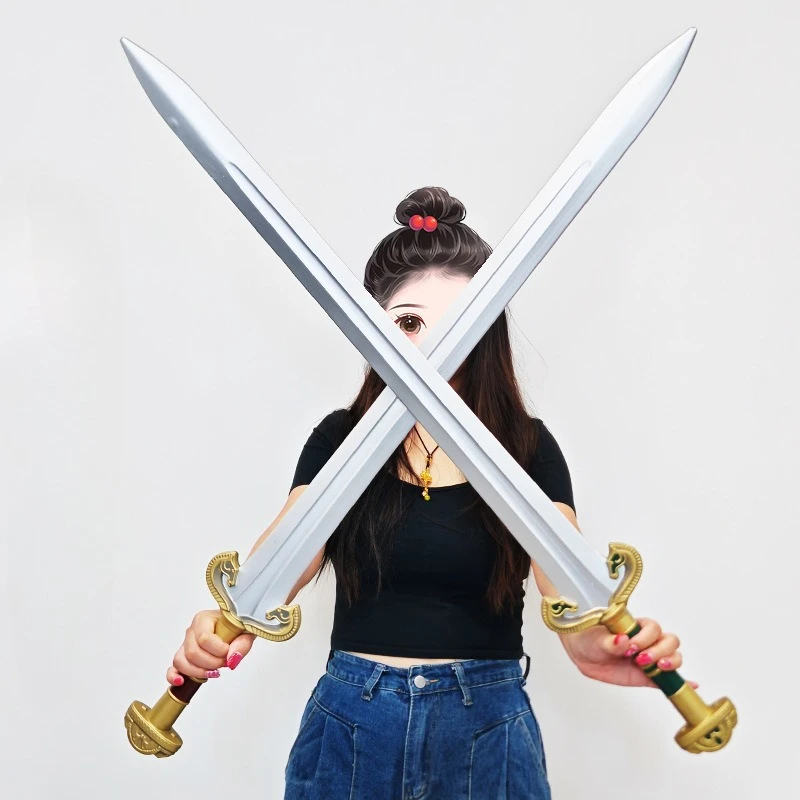 100 cm/33.37in Paardenhoofd Zwaard Katana PU Wapens Game Randapparatuur Model Cosplay Props Praktijk Party Ornamenten Speelgoed Vriendje gift