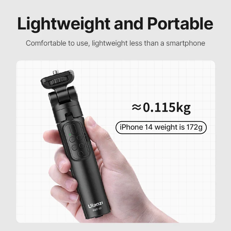 الأصلي Ulanzi RMT-01 سماعة لاسلكية تعمل بالبلوتوث Selfie عصا ترايبود للتمديد بنقرة واحدة للتكبير لسوني كانون نيكون DSLR كاميرا