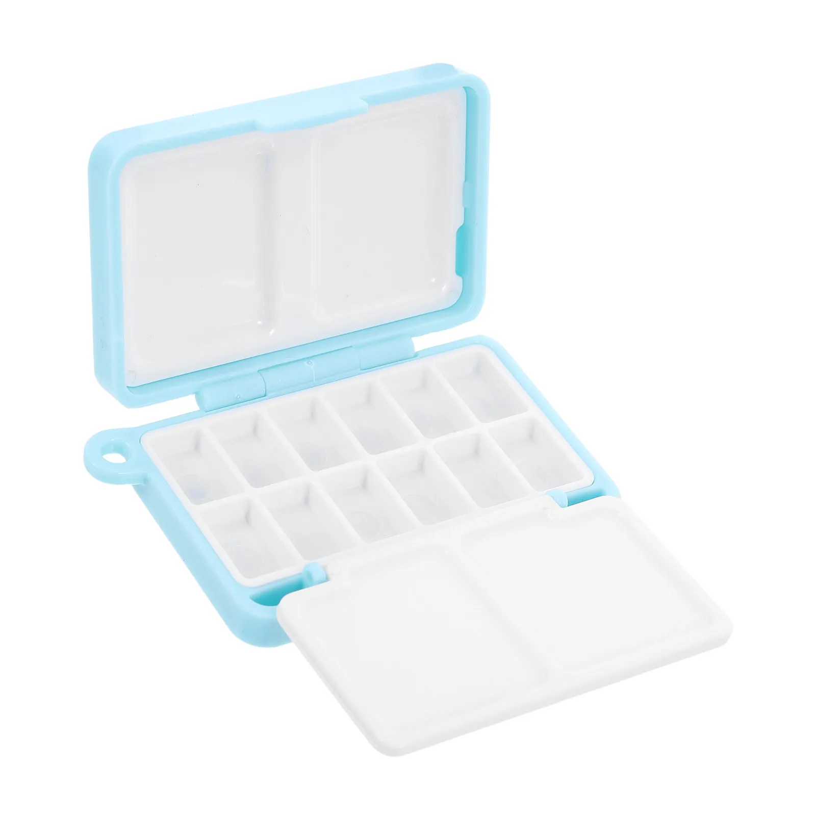 Watercolor Palette Box Portable Mini Paint Storage Case with Mixing Wells for Travel Art Painting