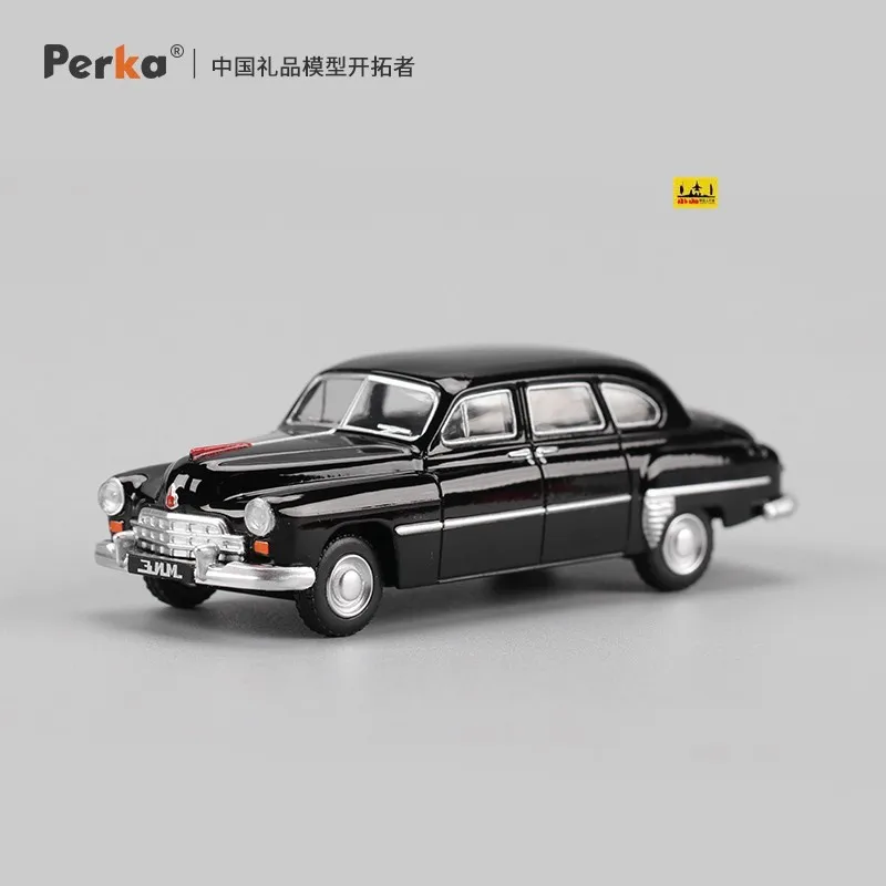 Nieuw Op Voorraad Perka 1:64 Sovjet Gaz-12 Zim Sedan Auto Legering Miniatuur Diecast Zim Ornamenten Custom Speelgoed Kids Gift