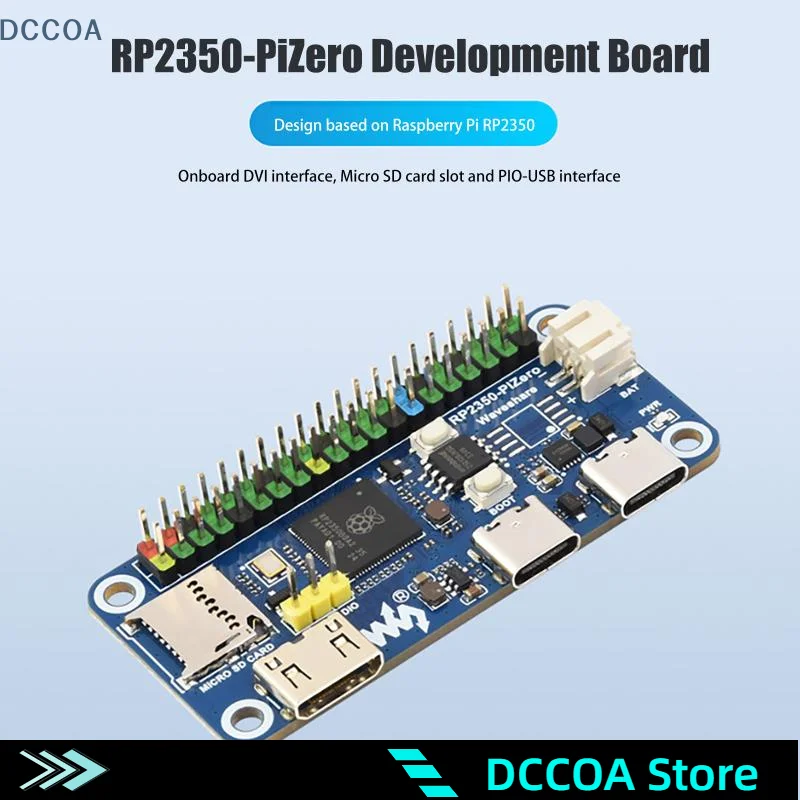 

Плата разработки RP2350-PiZero Raspberry Pi Pico 2 на базе RP2350B 16M Flash DVI Интерфейс PIO-USB Микроконтроллер