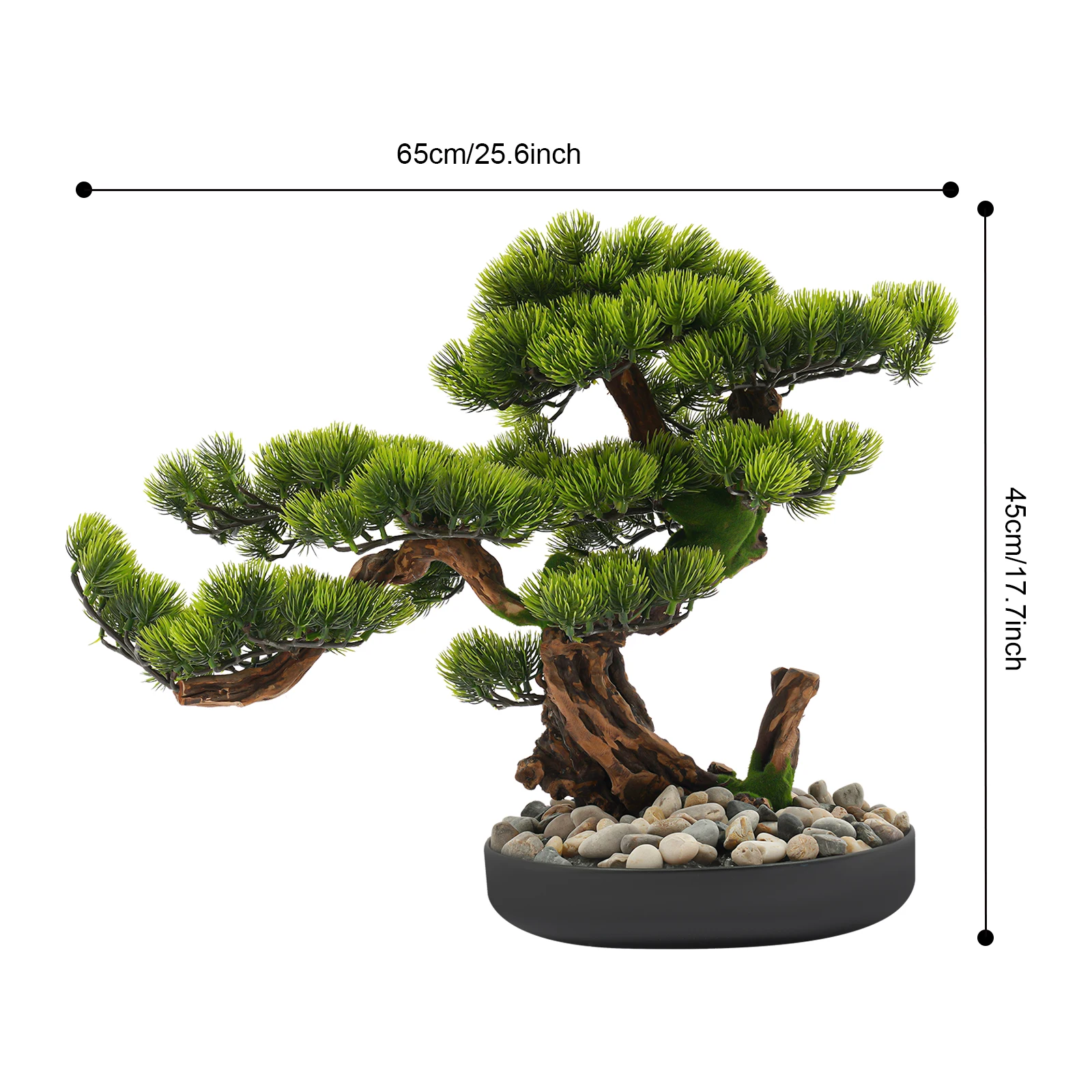 

Desktop Artificial Bonsai Tree, Artificial Bonsai Pine Tree, Realistic Fake Plant Decoration for Offices, Parlors, Living Rooms