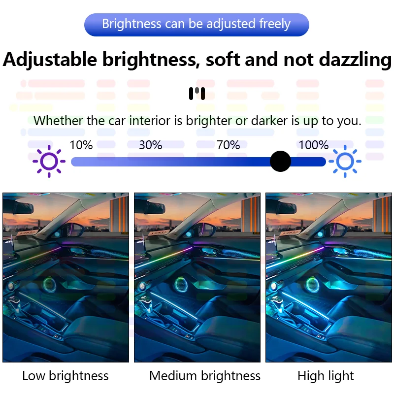 For Honda CRV 2023-2025 Dynamic Style Ambient Light Dashboard Decorative Air Vent LED Atmosphere Lamp illuminated Strips