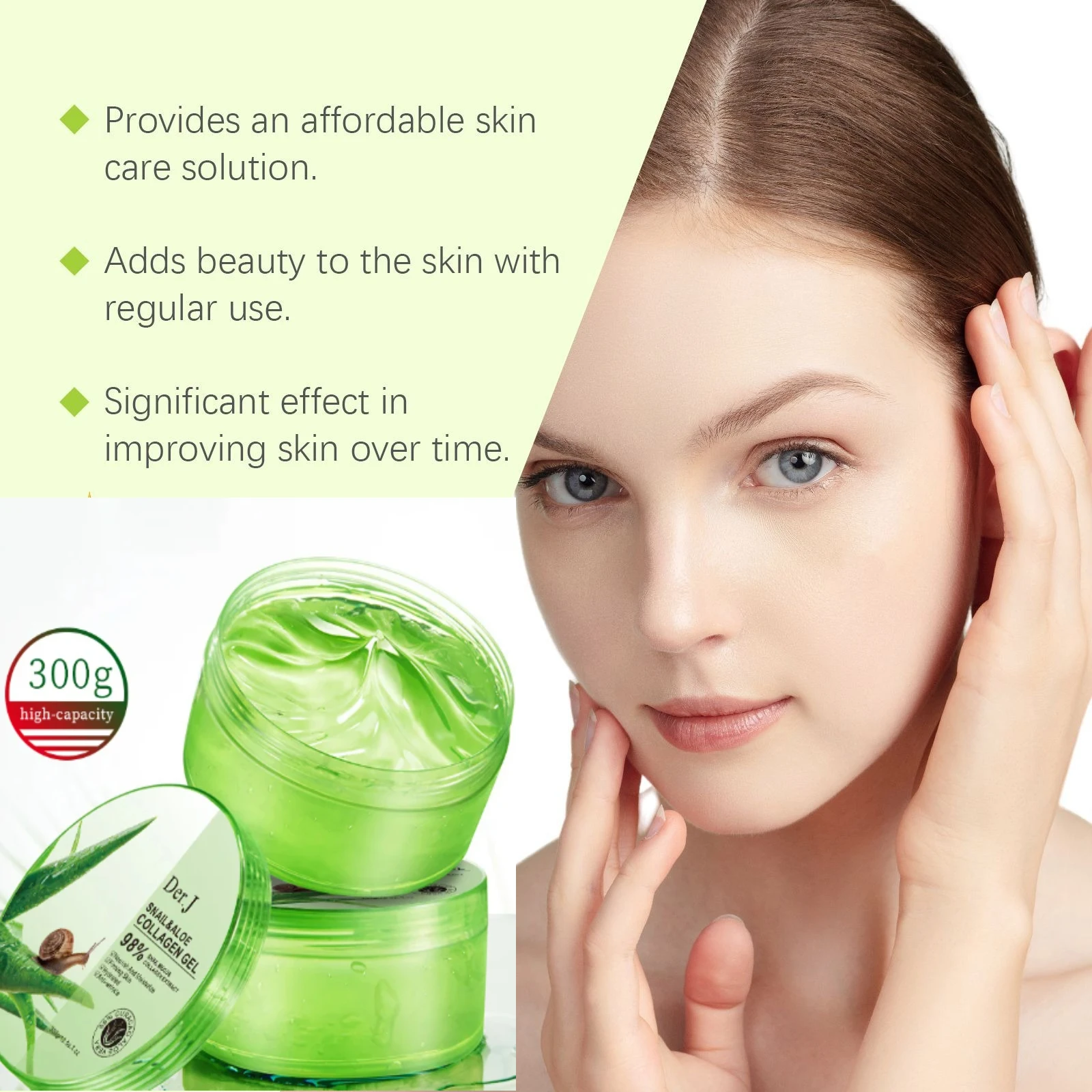 

Гель для лица с коллагеном и алоэ вера, 300 г: увлажнение, восстановление, сияние и нежность кожи