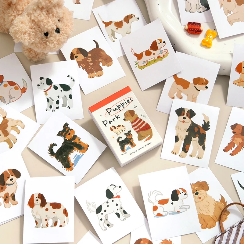 1~6Pack Daily Life Cute Pet Cartoon Stickers Scrapbooking Decoration Material Perfect for Collage Journaling Craft Diy Supplies