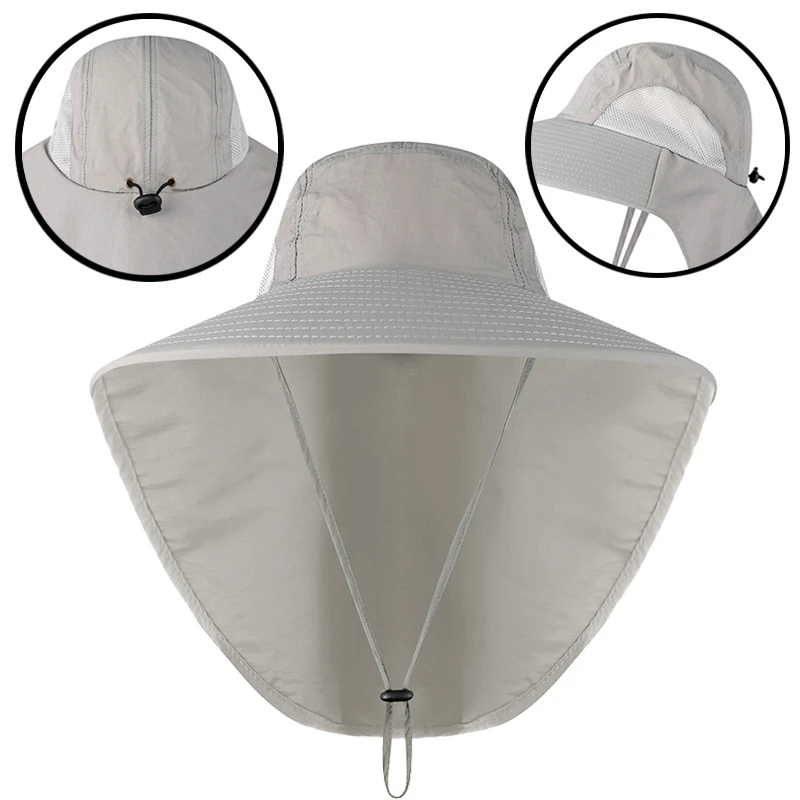 Wide Brim Baseball Hats for Women and Men Sun Defender Cooling Neck Guard Safari Cap for Hiking Fishing Outdoor Hat with Flap