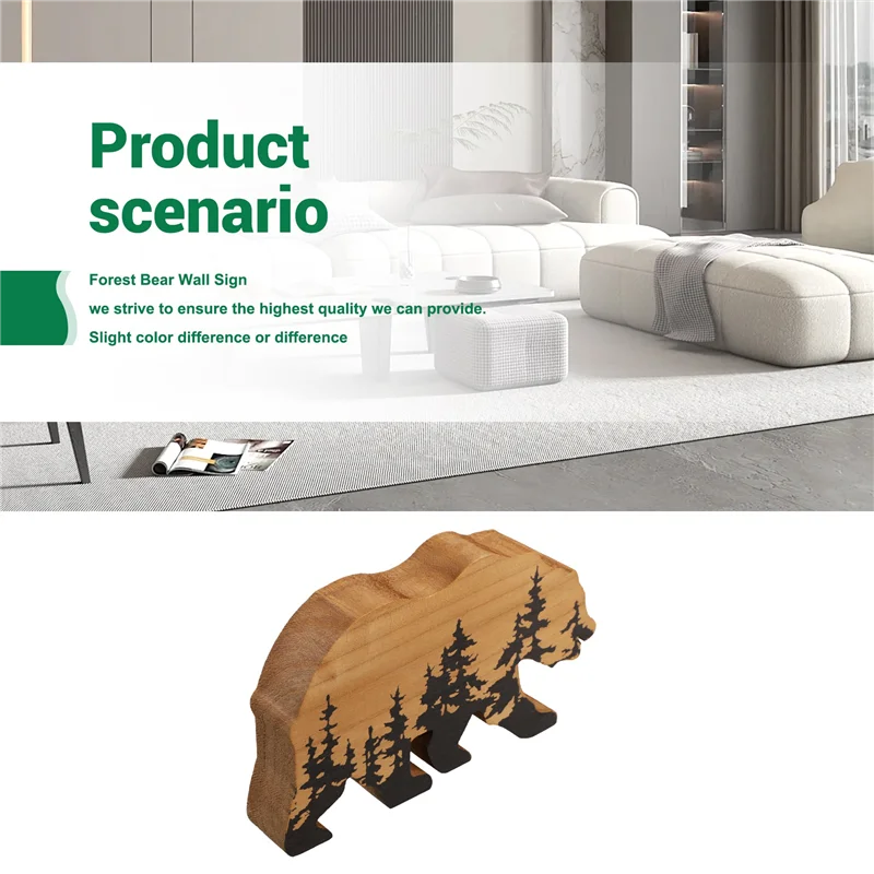 

ABWR-Forestbear Wall Sign, Adventure Wood Theme, Rustic Nursery Decor, Man Cave Home Bedroom Cabin Office House Art