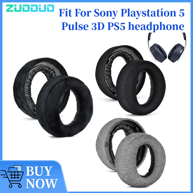 

ZUODUO Replacement Earpads For Sony Playstation 5 Pulse 3D PS5 Headphones Softer Protein Leather Earpads High Quality Earpads