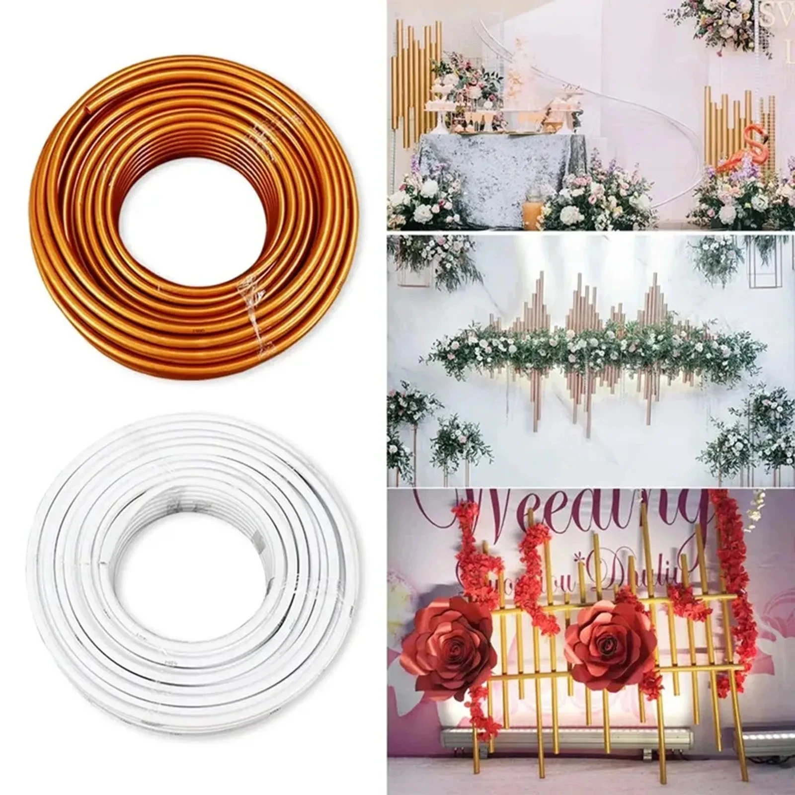 PVC Modelling Tube Decorative Soft Tube Lightweight Enduring Bending Decorative Prop Tube Party Decor Tube for Background Arch