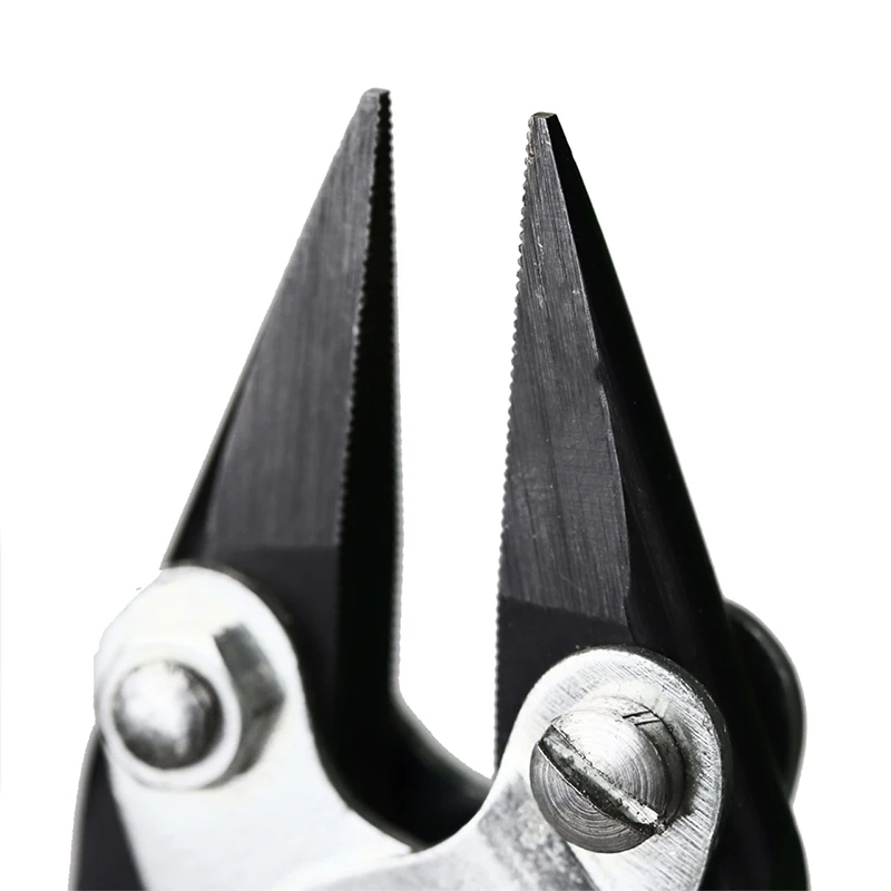 MAUN 4330‑125 Tapered Serrated Jaw Snipe Nose Parallel Plier 125mm Confined Space Access Jewelry Making Wire Manipulation Tool