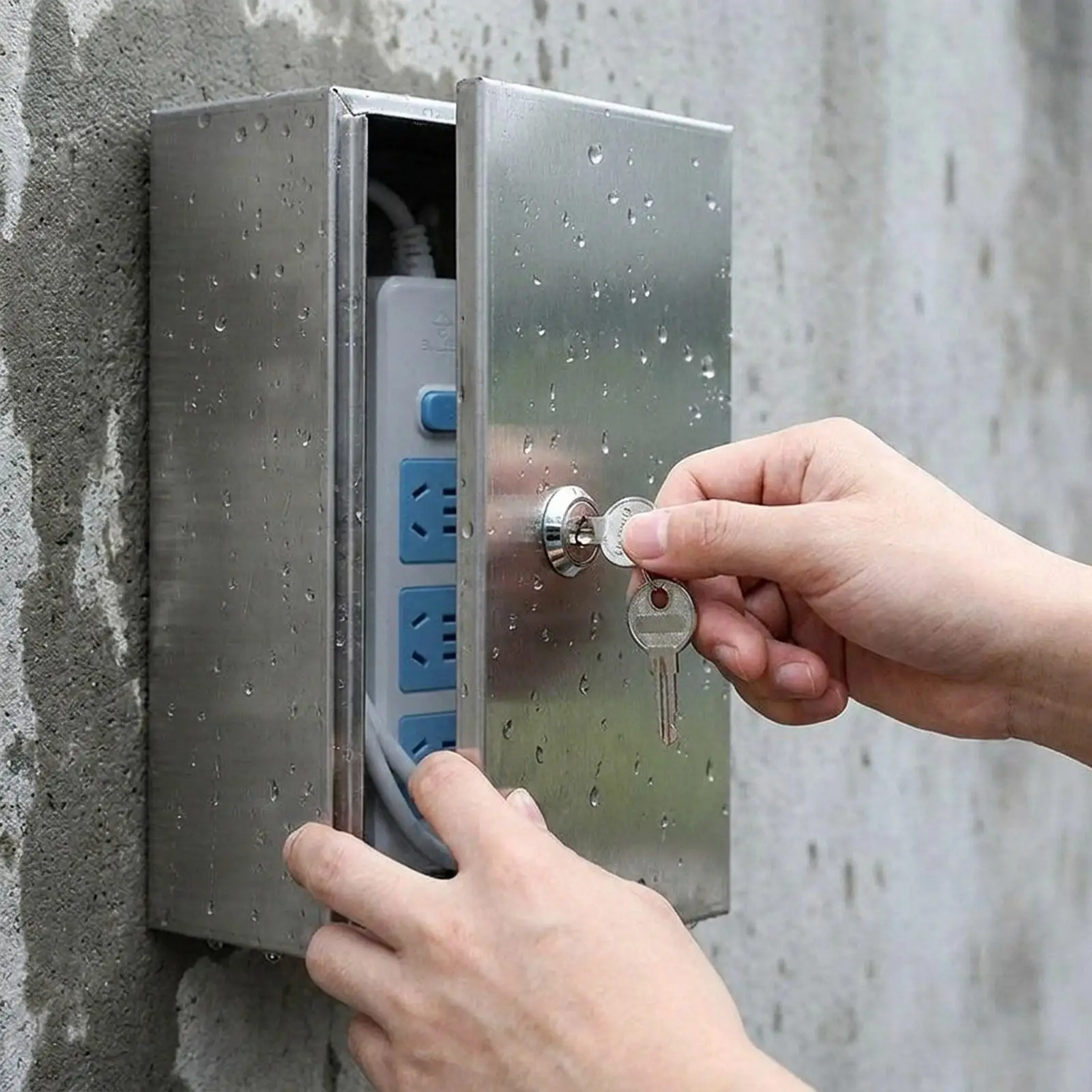 Electric Outlet Security Box Electrical Outlet Box Cover Weatherproof Heavy Duty Socket Protection Case for Garden Home