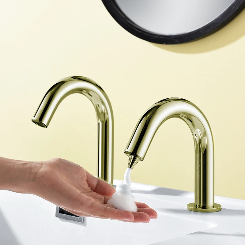 Stainless steel household and commercial faucet type hotel non-contact soap dispenser desktop automatic sensing soap dispenser