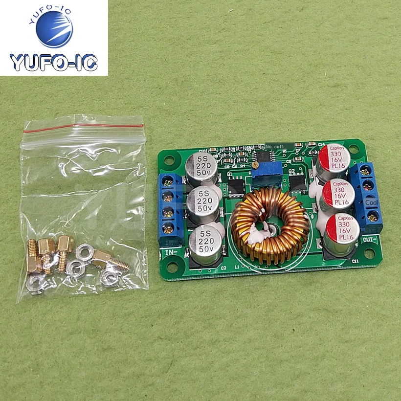 Free Ship 3pcs Ultra-High Efficiency DC-DC Step-down Module Input 16-40V Output 1.0-12V 6A Natural Cooling
