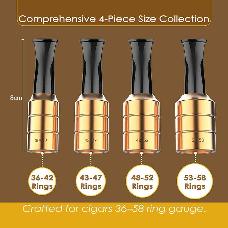 ที่กรองปลายบุหรี่ซิการ์แบบโลหะ อลูมิเนียม