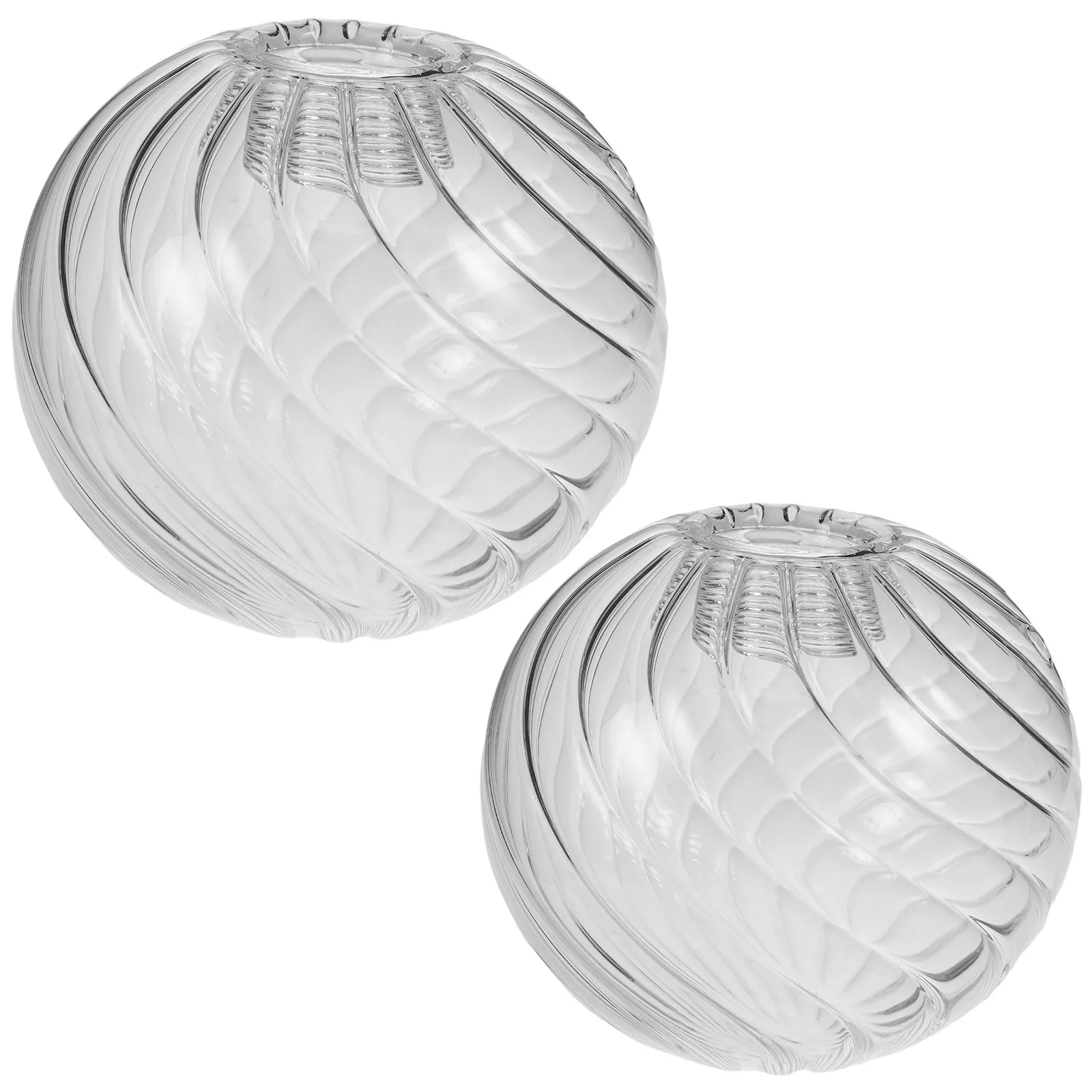 2Pcs Clear Glass Globe Lamp Shade Replacement Pendant Light Cover for Living Room Dining Bedroom Fixture Upgrade