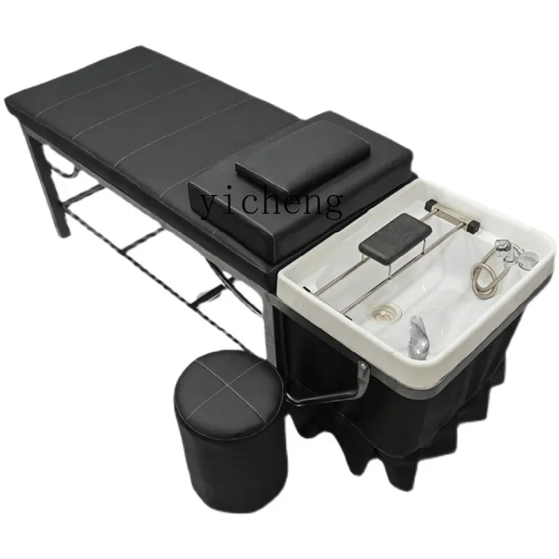 XL Shampoo Chair Hair Salon Flushing Bed with Water Heater Integrated Spa Massage Ear Cleaning Bed