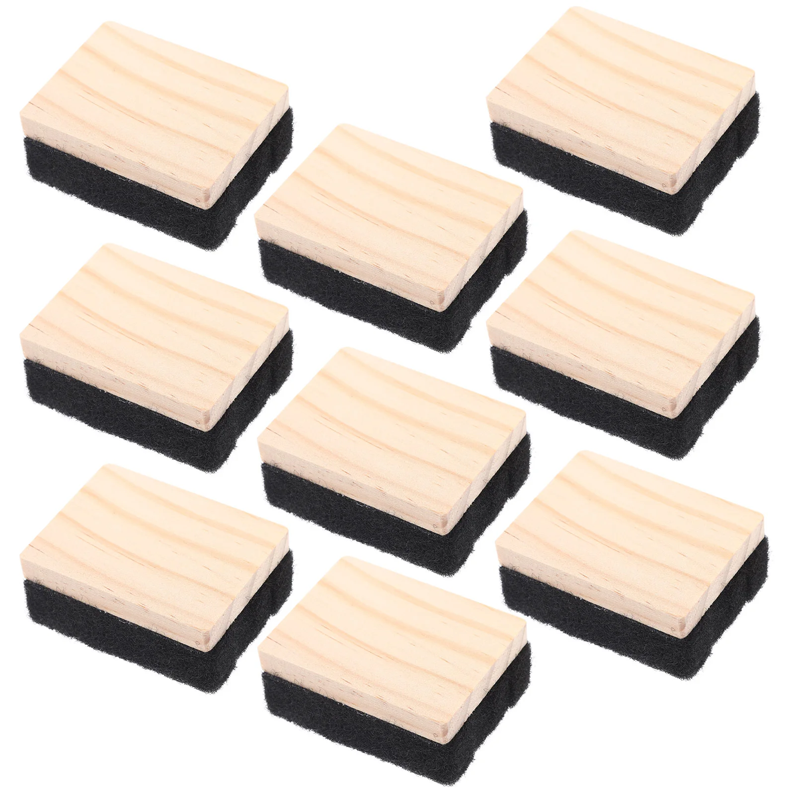 Imagem -03 - Mini Blackboard Eraser para Crianças Borrachas Secas Bulk Wooden Whiteboard Cleaner Lápis Pastel Branco Criança