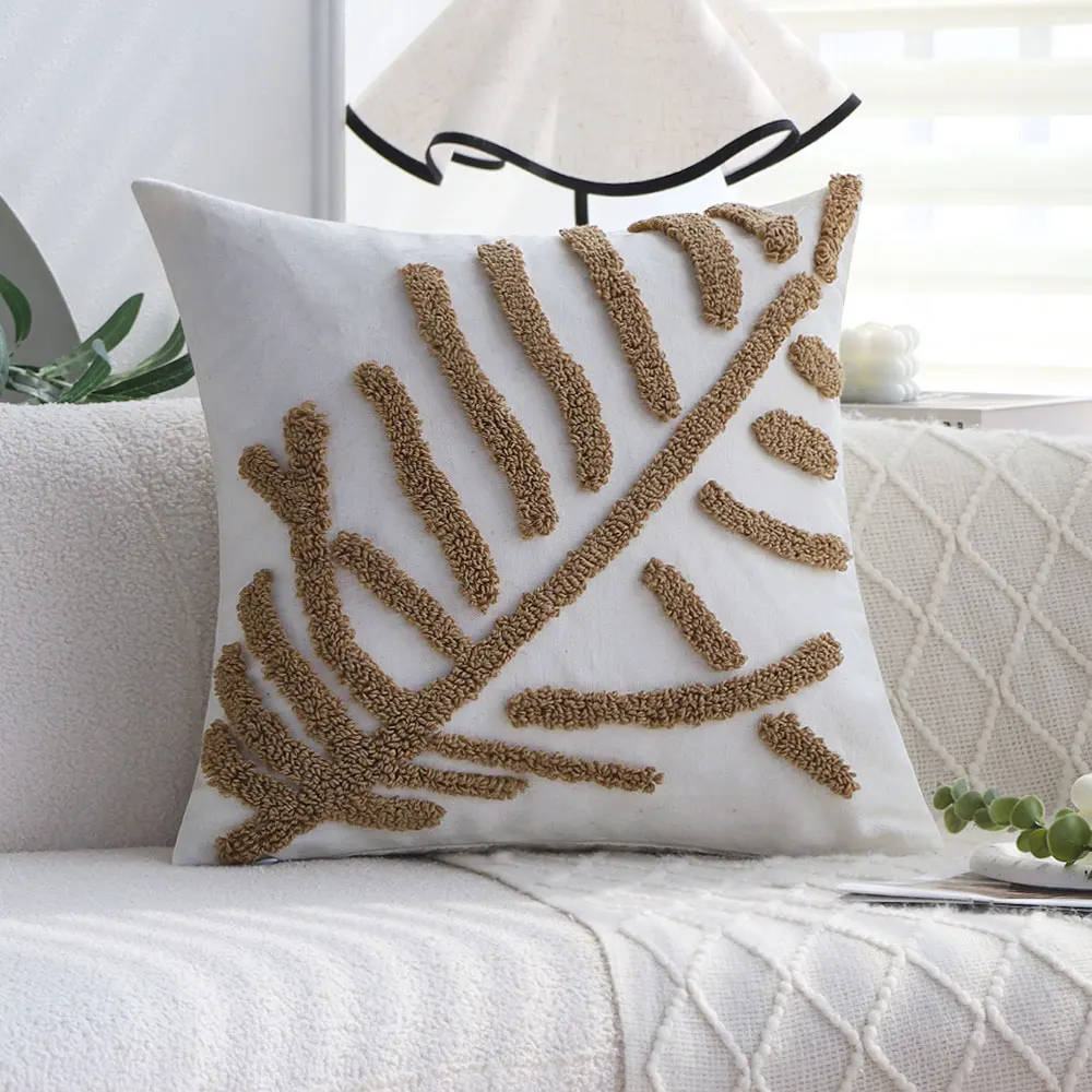 Tufted Decorative Pillow Cover 18x18, Modern Boho Cushion Cover for Couch Sofa Living Room Bedroom Funda Cojines De 45x45