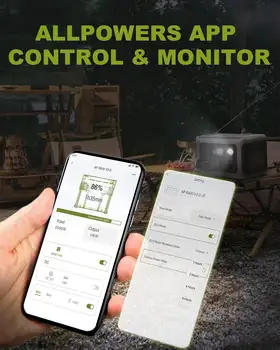 Přenosná elektrárna ALLPOWERS R600, 299Wh LiFeP04 baterie s 2x 600W (1200W přepěťová ochrana) AC zásuvkami pro venkovní kempování, obytný vůz, domov 6 nejlepší prodej gophert nps 1601 - №4