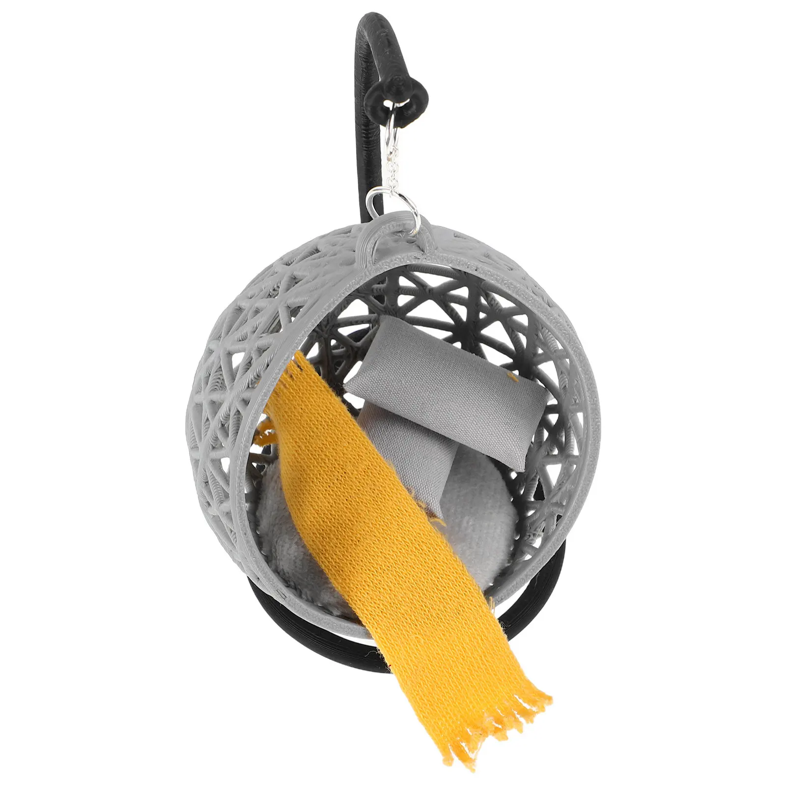 

Miniature Swing Chair Hanging Basket Style Mini Furniture for Dollhouse Decoration Creative DIY Accessory Cozy Home Scene