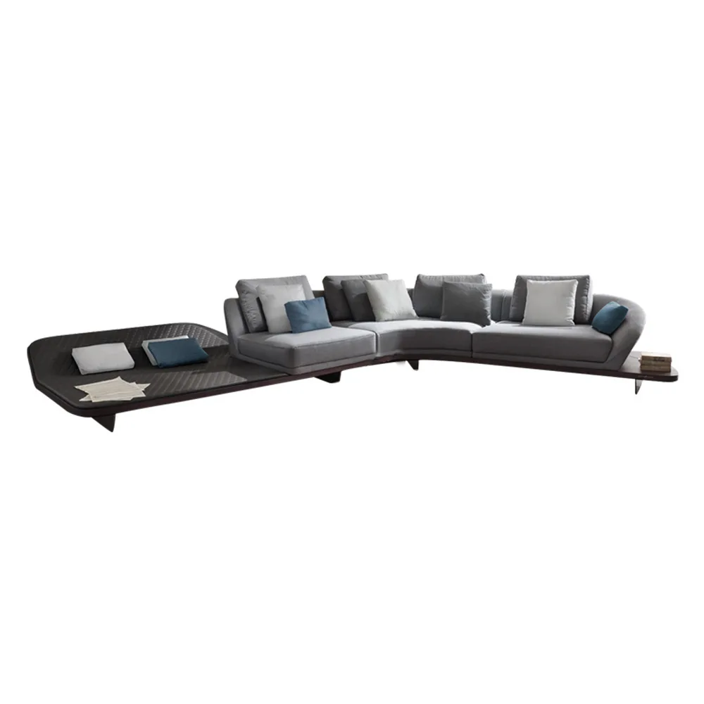 

Designer special-shaped corner sofa large flat living room method