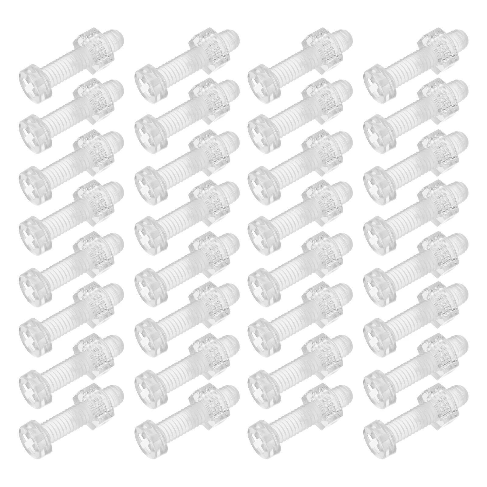 

1 Set Transparent Acrylic Round Head Cross Fasteners For Diy Clear Mounting Weather Resistant Lightweight Screws For