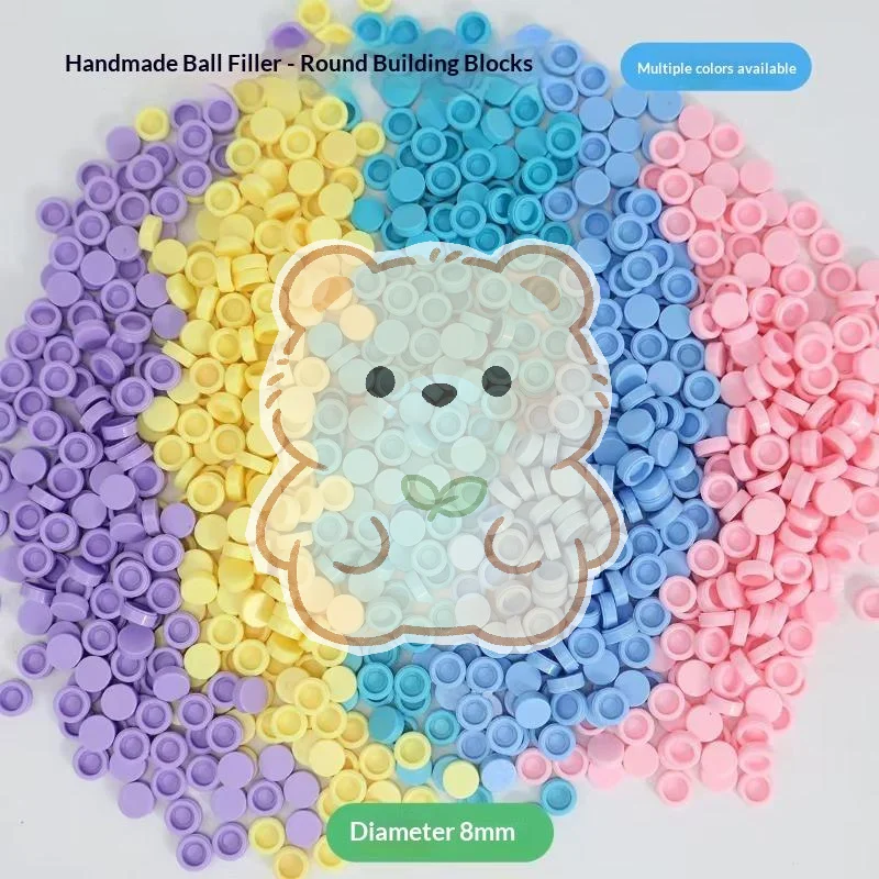 8mm Round Building Block Filler Particles 10/100g Non Toxic for DIY Squeeze Toys Handmade Craft Projects