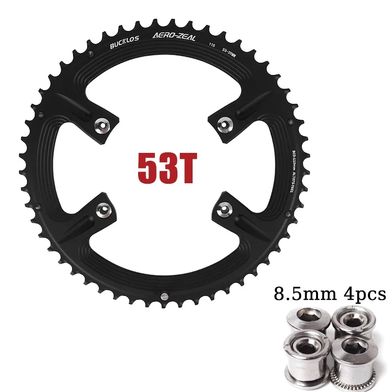 BUCKLOS Rennrad Kettenblatt 110 BCD Kettenblatt 4 Loch 5 Loch 34/36/39/50/52/53T Kettenblatt Double Speed Rennrad Krone
