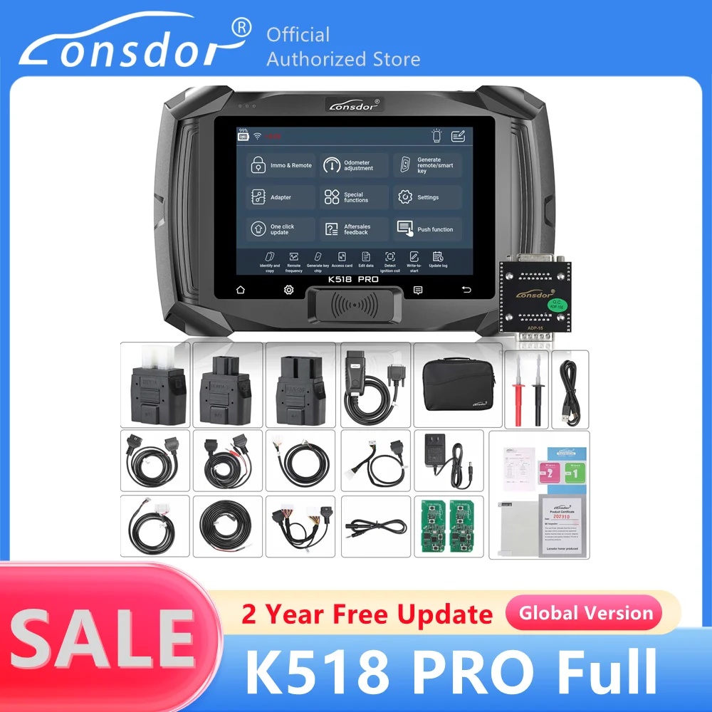 Programador clave de versión completa Global Lonsdor K518Pro K518 Pro, licencia de activación AKL gratuita, agregar recientemente puede protocolos FD y DOIP