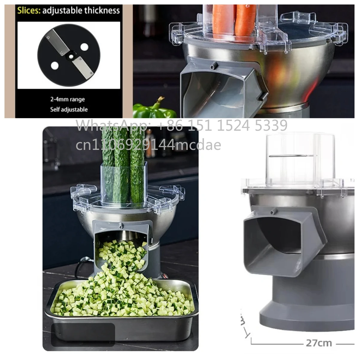 Thickness 2-4 mm Adjustable slicer Semi-automatic fruit slicer 300 kg/h Tomato slicer Potato chip cutter