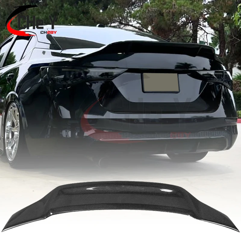 Untuk Nissan Sentra Spoiler 2020-2021 Nissan Sylphy Spoiler Real bahan serat karbon mobil sayap belakang warna Spoiler R belakang