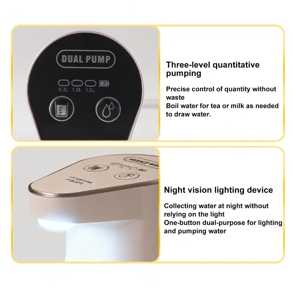Water Dispenser with Led Light Electric Water Dispenser Pump with Led Night Light Portable Automatic Bottle Pump Dual for 5