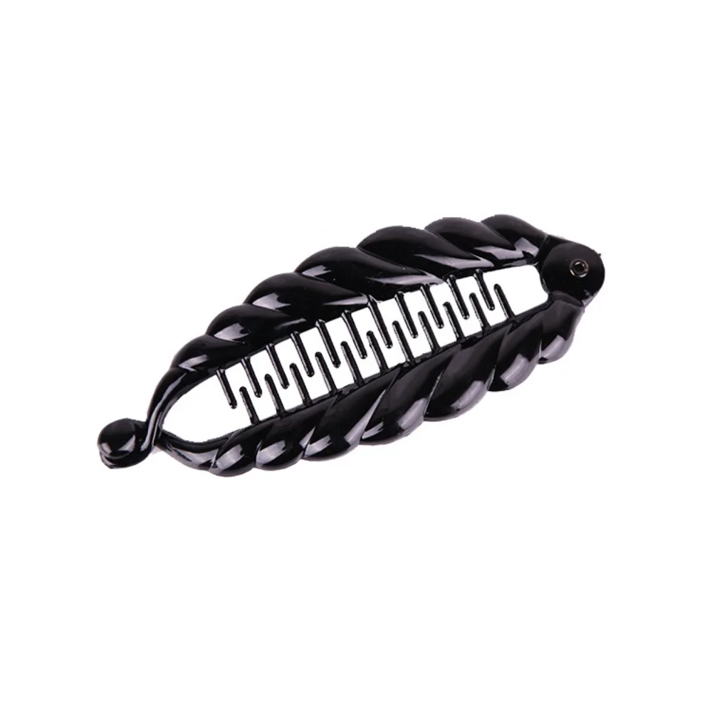 Simple Black Ponytail Holders for Women Girls Fish Shaped Hair Clips Claws Banana Clips Crabs Women Hair Styling Tools Wholesale