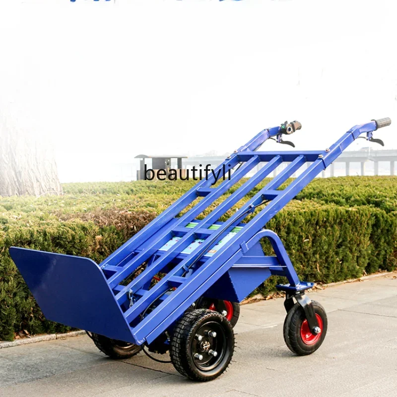 

Electric Hand Push Tiger Cart Truck Transportation Construction Site Trolley Household AgriculturalHY