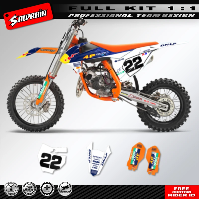 

Sawrain Motorcycle Graphics Background Decals Stickers Kits for KTM SX85 2018 2019 2020 2021 2022 2023 2024