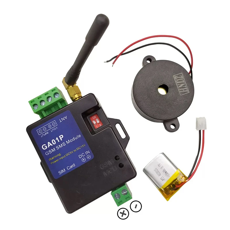 GA01P 2G Mini GSM Power Failure Alarm 1-Channel Input SMS Call Alert for Home Security Remote Monitoring