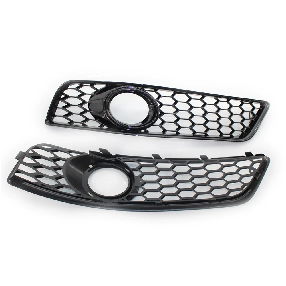 

​For Audi A3 8P 2009-2013 Front Bumper Fog Light Grille 1 Pair Car Honeycomb Mesh Fog Lamp Grille Cover