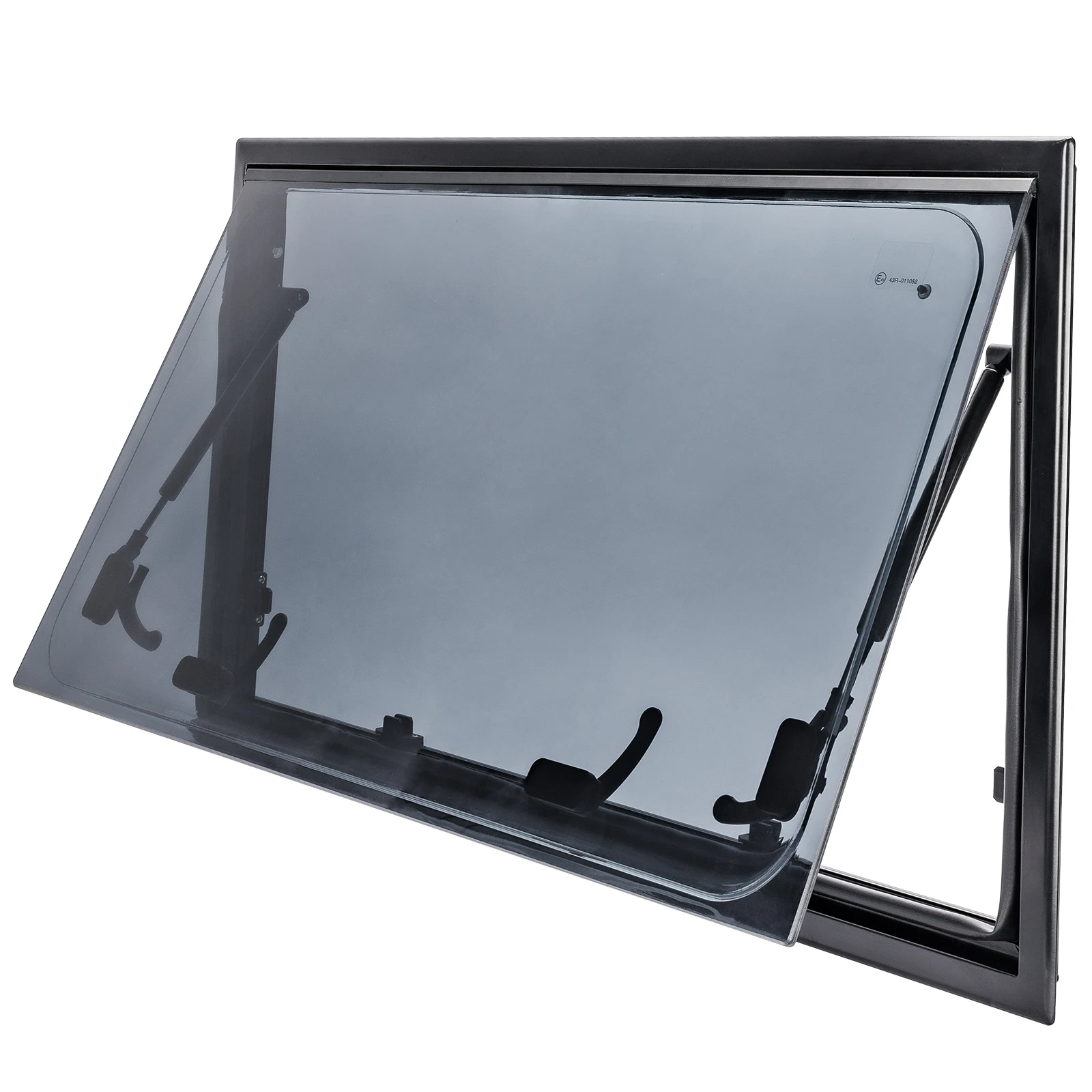 Square Corner Acrylic Glass RV Side Window Push Out Windows E-mark Certification European Caravan Window Camping Style