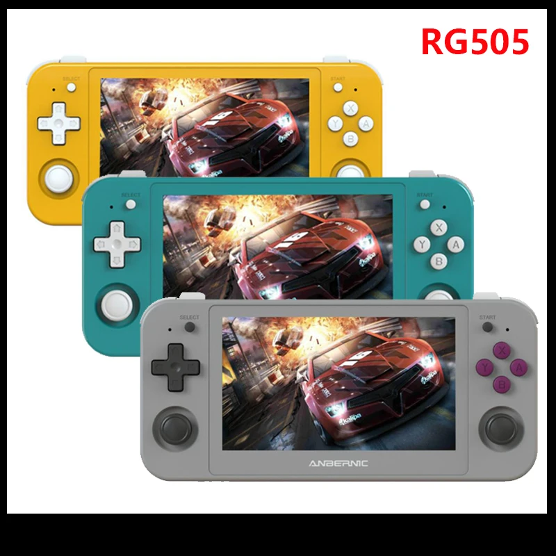 

TheNew RG505ClassicRetroHandheldGameConsoleOLEDTouch Screen 4.95-inch Android12System256G PS2 PSP Game Console