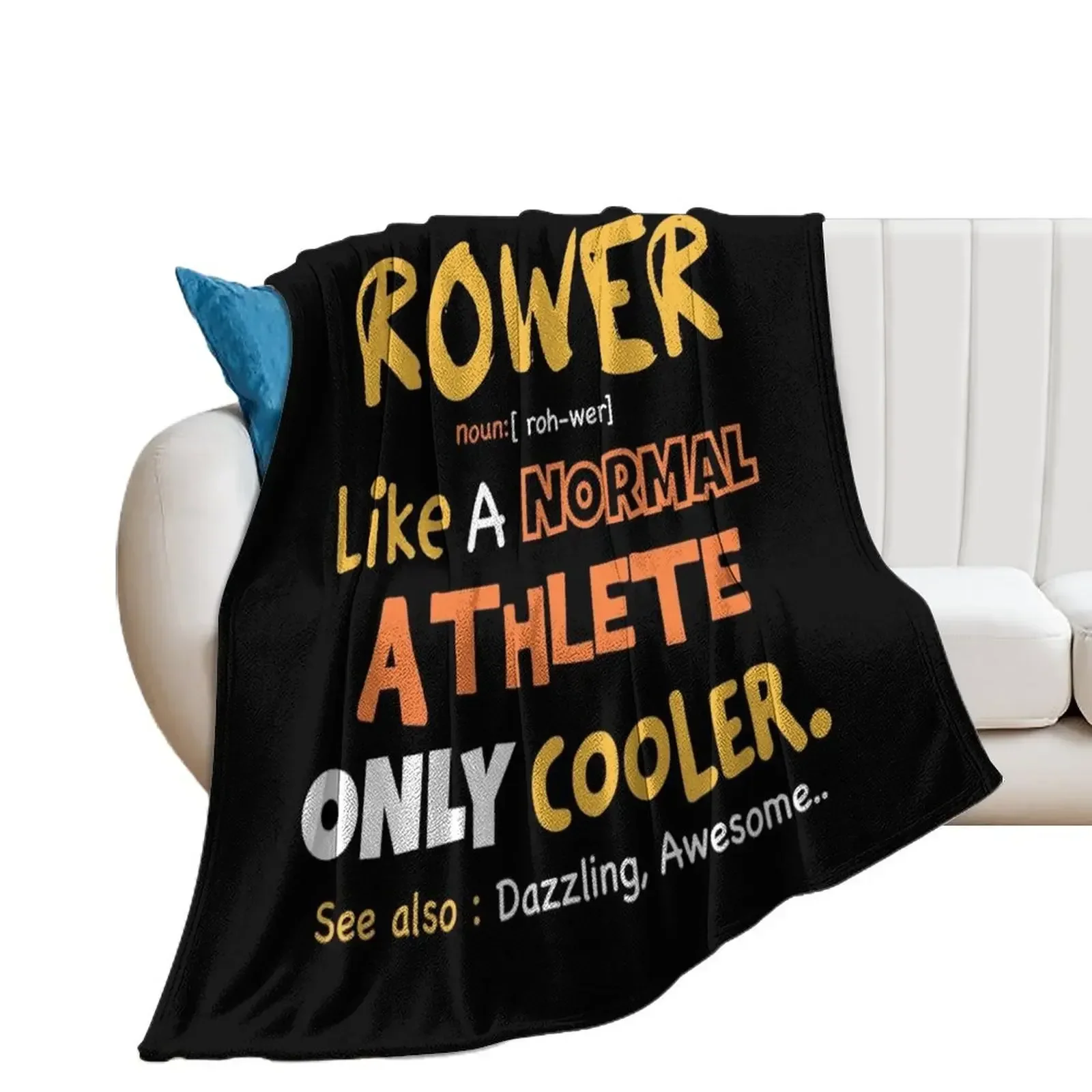 Funny Rower definition / rowing athlete / rowing college / rowing gift idea Throw Blanket Baby Sofa Quilt Blankets