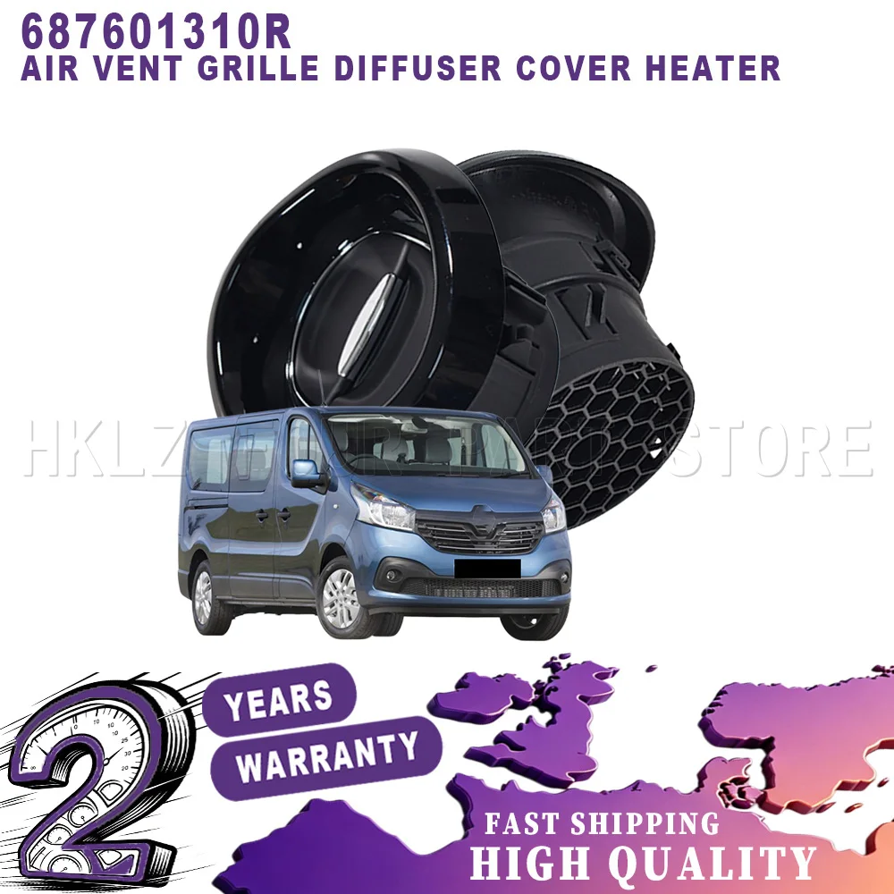 Neu für Opel/Vauxhall Vivaro Renault Captur Clio MK4 Trafic MK3 Lüftungsgitter Diffusor-Abdeckung Heizung Schwarz Auto-Zubehör