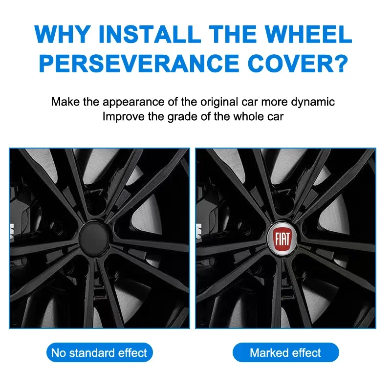 4 قطعة 60 مللي متر سيارة عجلة مركز غطاء محور غطاء حافة شعار ملصق لشركة فيات 500 بونتو 124 125 500 برافو ستيلو باندا أبارث تيبو فياجيو #3