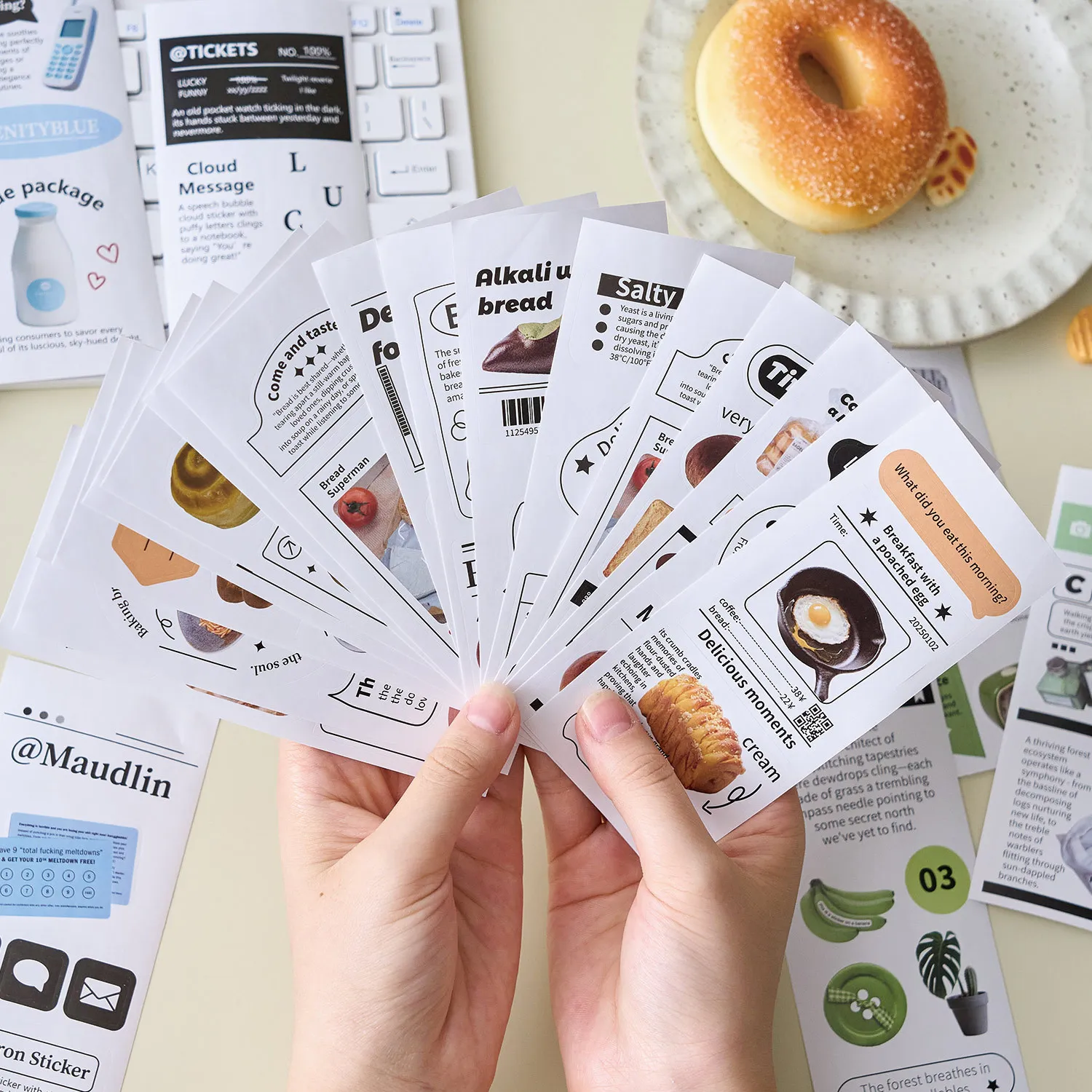 JCAC 20-pack  Korean-style Instagram-inspired sticker book for DIY bullet journaling and phone case decoration sticker book