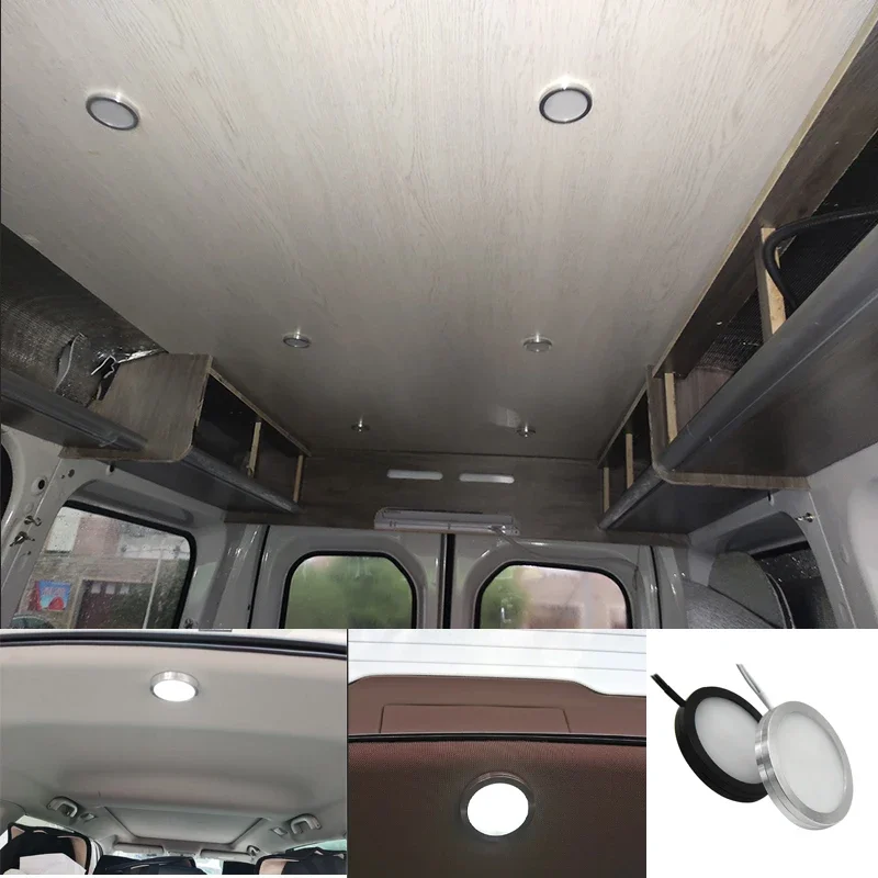 LED Ceiling Spot Light 5W 3W Indoor 12V 24V round Thin Surface Mounted RGB Lamp for Showcase Display Cabinet RV Camper Van