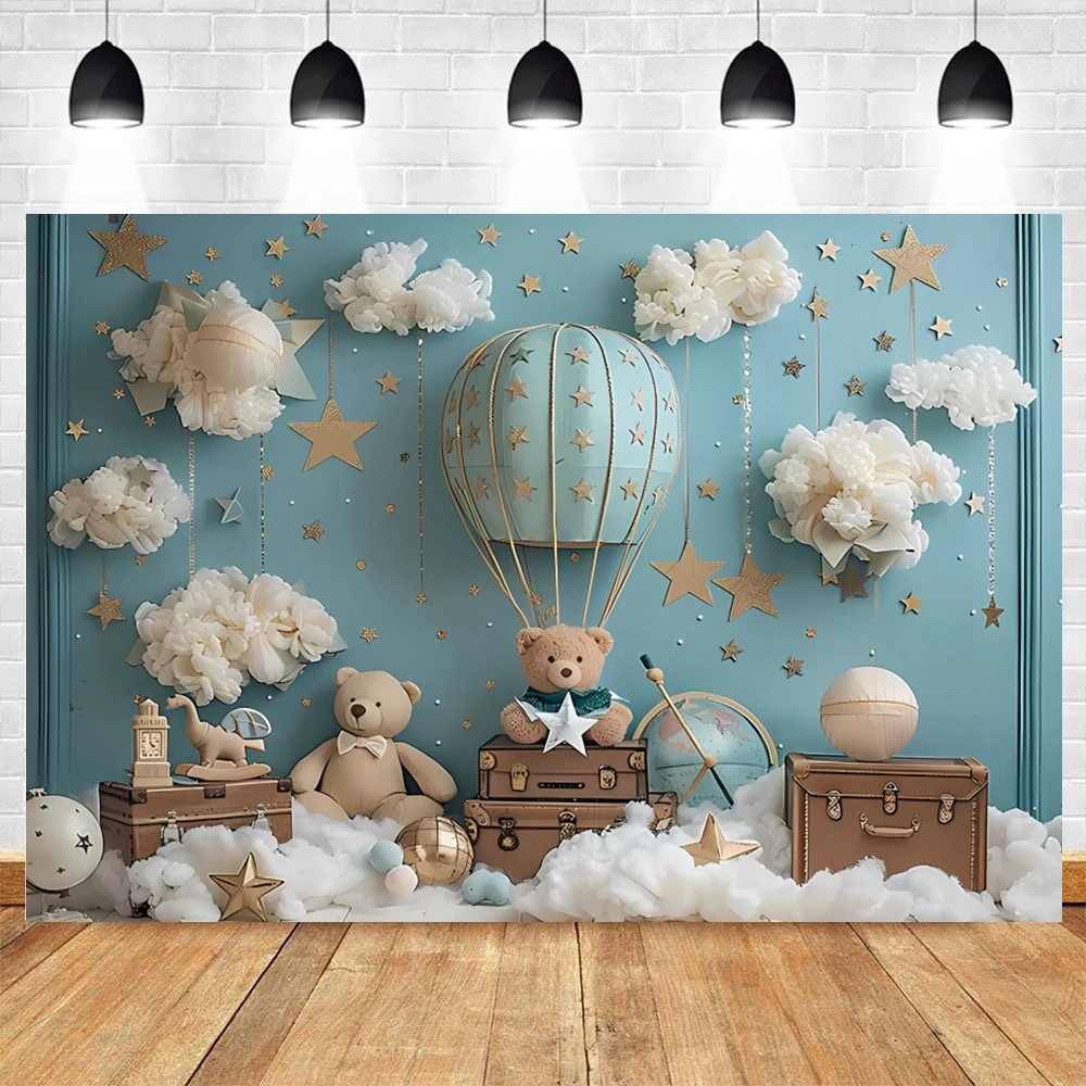 Newborn 1st Birthday Backdrop Photobooth Colorful Balloons Birthday Decorations Kids Portrait Baby Shower Photography Background