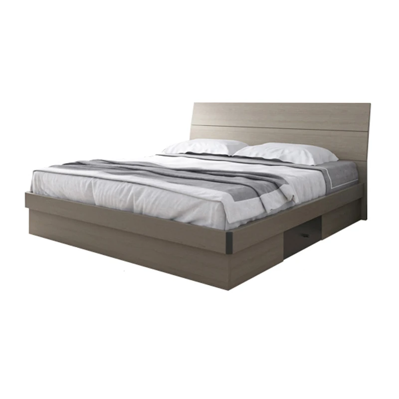 Storage of modern bed furniture with king bed frame