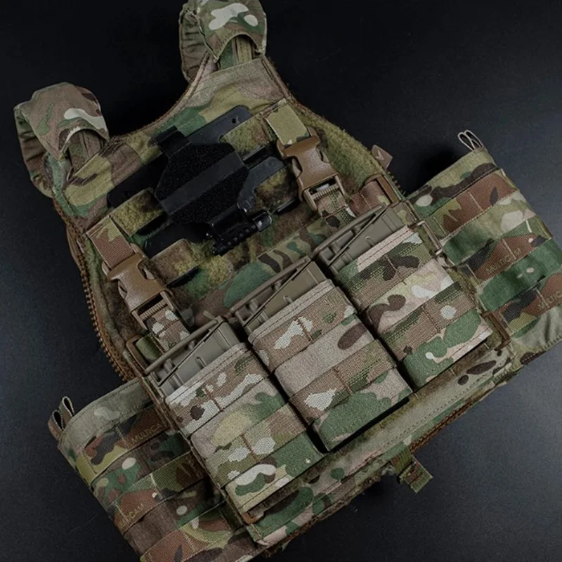 New Medium Size Solid Color Snap-On Front Panel FAST Triple 7.62 Tactical Functional Storage Pouch