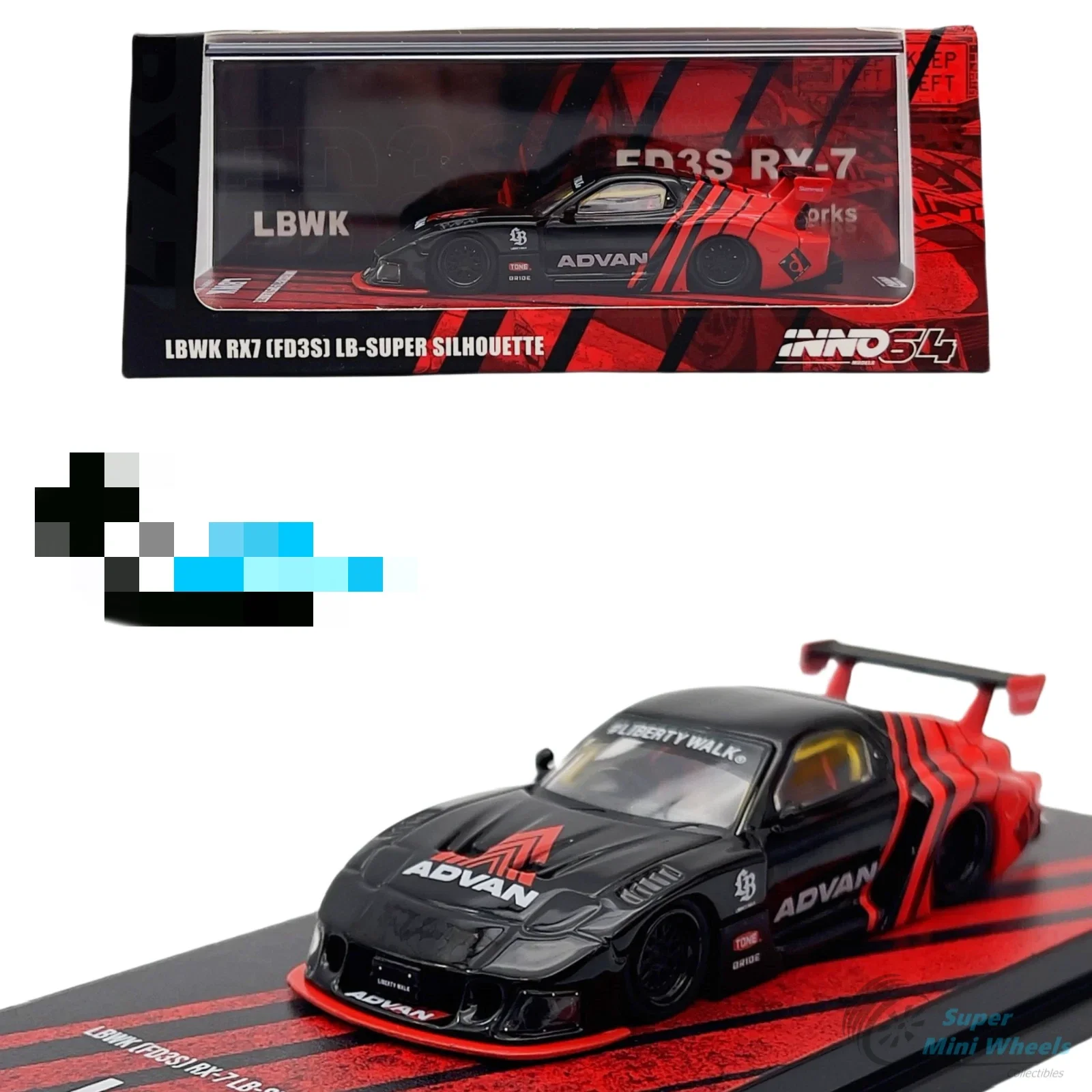 

INNO64 1:64 LBWK RX7 FD3S LB-Super Silhouette ADVAN Литая под давлением модель автомобиля Коллекция ограниченного выпуска игрушки для хобби
