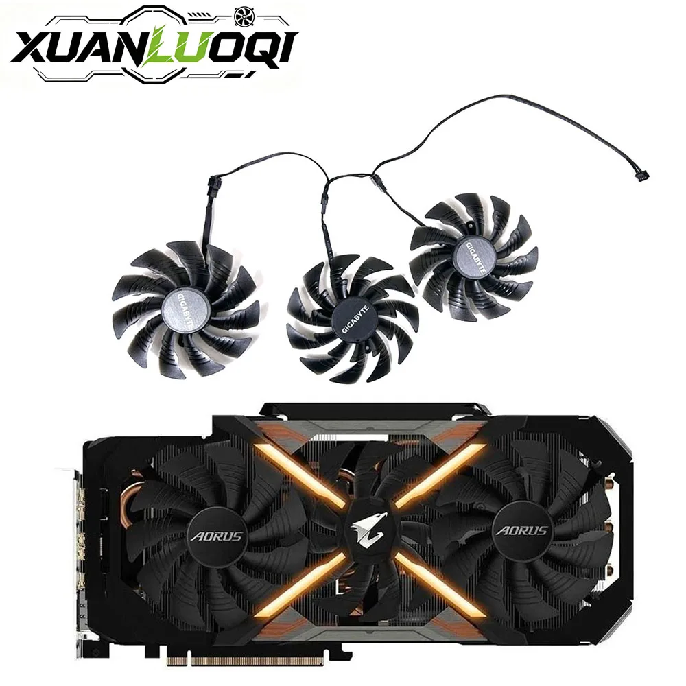 NOUVEAU refroidisseur de GPU AORUS GTX1080 95MM T129215BU PLD10015B12H, ventilateur durable pour Gigabyte AORUS GTX 1070 1080 1080TI Xtreme Edition.